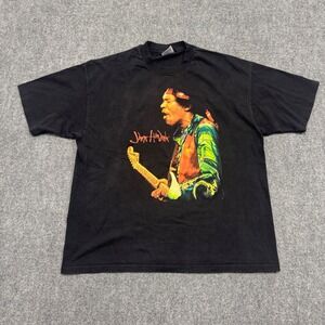 VTG Jimi Hendrix Shirt‎ Adult XL Black Rock Music Foundation 90s Band Single